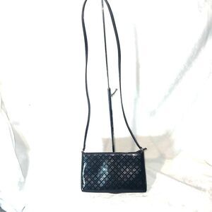 Kate Spade Black Patent Leather Crossbody Bag Adjustable Strap